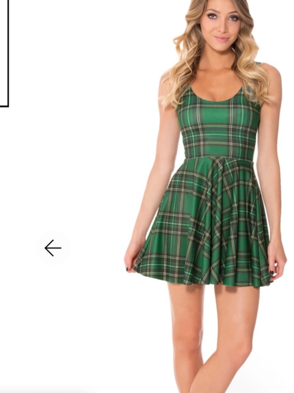 Black milk reversible tartan skater dress